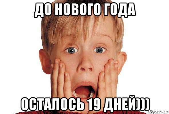 до нового года осталось 19 дней)))