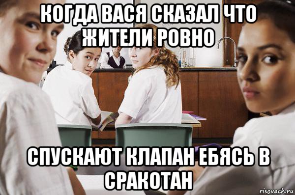 когда вася сказал что жители ровно спускают клапан ебясь в сракотан, Мем В классе все смотрят на тебя