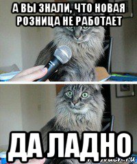 а вы знали, что новая розница не работает да ладно
