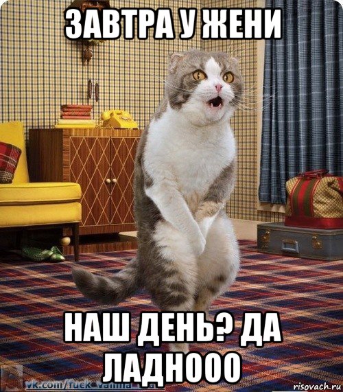 завтра у жени наш день? да ладнооо