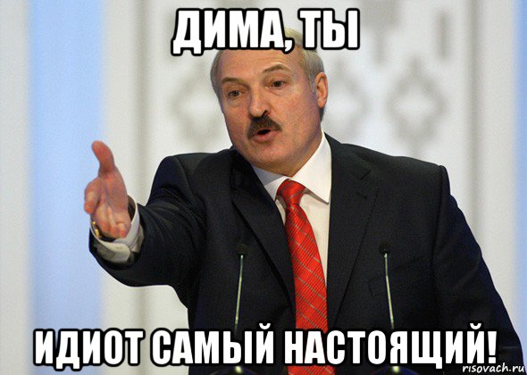 дима, ты идиот самый настоящий!, Мем лукашенко