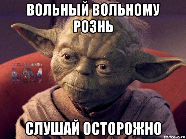 вольный вольному рознь слушай осторожно