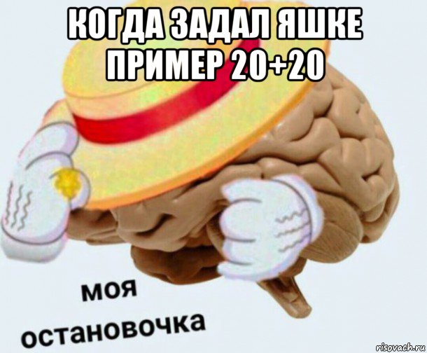 когда задал яшке пример 20+20 