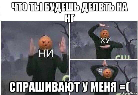 что ты будешь делвть на нг спрашивают у меня =(, Мем  Ни ху Я