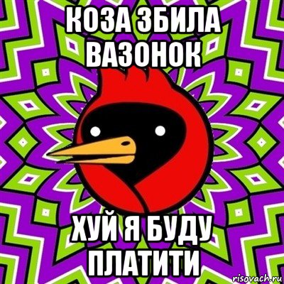 коза збила вазонок хуй я буду платити, Мем Омская птица