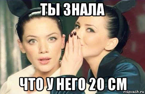 ты знала что у него 20 см, Мем  Он