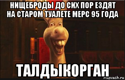 нищеброды до сих пор ездят на старом туалете мерс 95 года талдыкорган, Мем Осел из Шрека