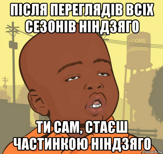 пiсля переглядiв всiх сезонiв нiндзяго ти сам, стаєш частинкою ніндзяго, Мем Пацан наркоман