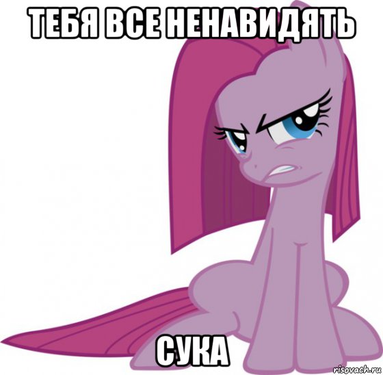 тебя все ненавидять сука