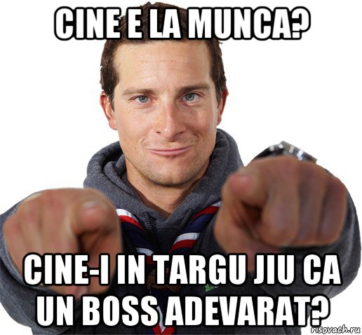 cine e la munca? cine-i in targu jiu ca un boss adevarat?, Мем прикол