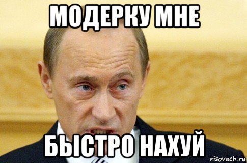 модерку мне быстро нахуй, Мем путин