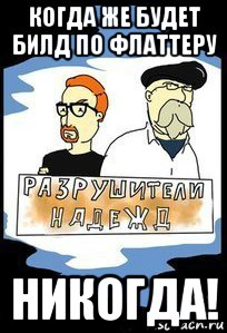 когда же будет билд по флаттеру никогда!
