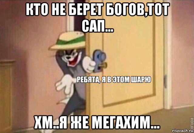 кто не берет богов,тот сап... хм..я же мегахим..., Мем    Ребята я в этом шарю