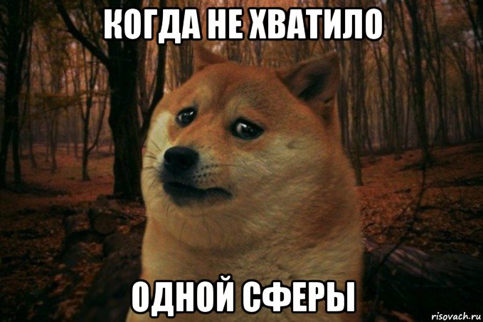 когда не хватило одной сферы, Мем SAD DOGE