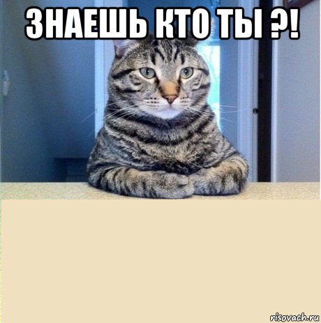 знаешь кто ты ?! 