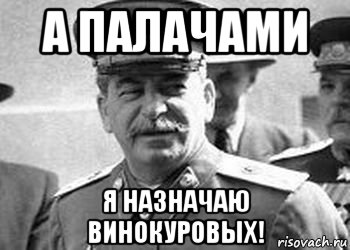 а палачами я назначаю винокуровых!