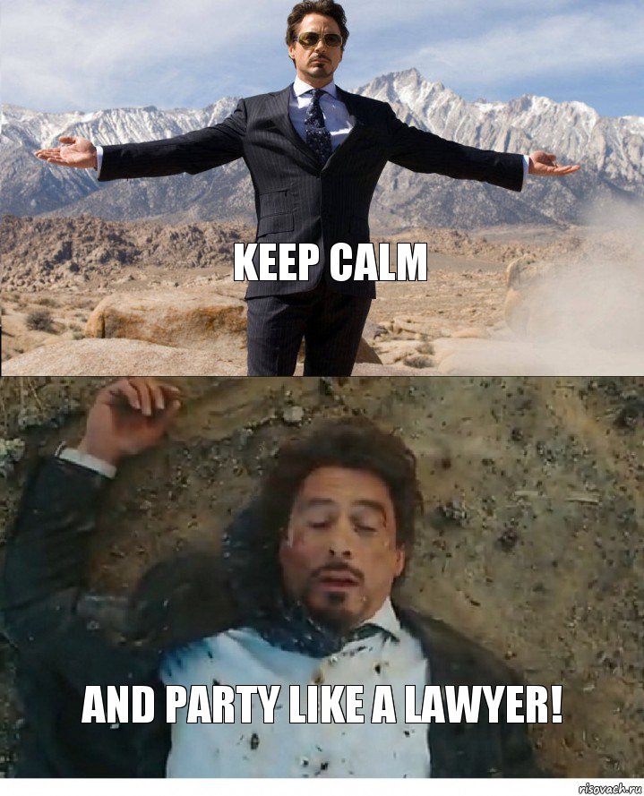 KEEP CALM AND PARTY LIKE A LAWYER!, Комикс Старк после взрыва