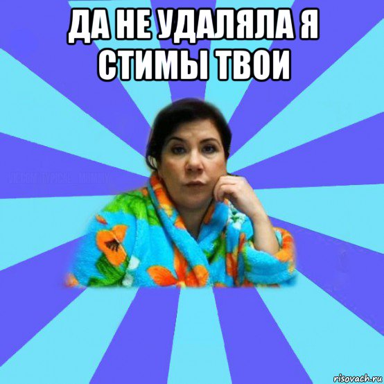 да не удаляла я стимы твои , Мем типичная мама