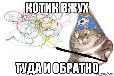 котик вжух туда и обратно, Мем Вжух мем