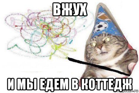 вжух и мы едем в коттедж, Мем Вжух мем