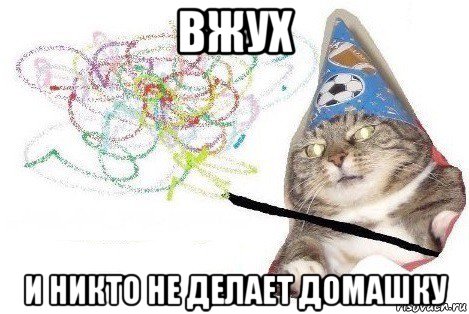 вжух и никто не делает домашку, Мем Вжух мем