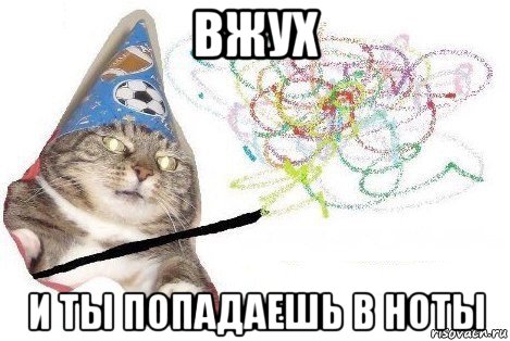 вжух и ты попадаешь в ноты, Мем Вжух