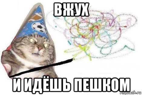 вжух и идёшь пешком, Мем Вжух