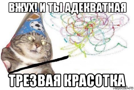 вжух! и ты адекватная трезвая красотка, Мем Вжух