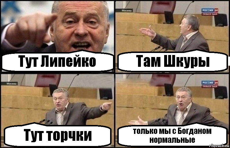 Тут Липейко Там Шкуры Тут торчки только мы с Богданом нормальные, Комикс Жириновский