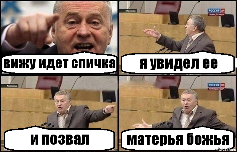 вижу идет спичка я увидел ее и позвал матерья божья, Комикс Жириновский