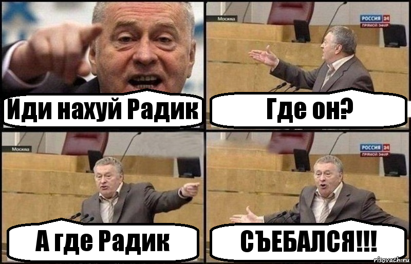 Иди нахуй Радик Где он? А где Радик СЪЕБАЛСЯ!!!, Комикс Жириновский