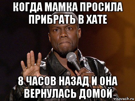 когда мамка просила прибрать в хате 8 часов назад и она вернулась домой, Мем  А теперь представь