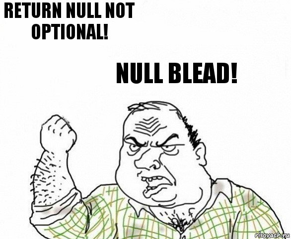 return null not optional! null blead!, Комикс ахуеешь блеать