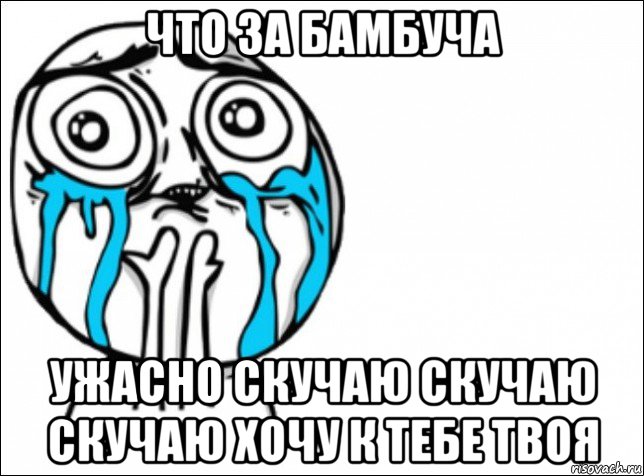 что за бамбуча ужасно скучаю скучаю скучаю хочу к тебе твоя, Мем Это самый