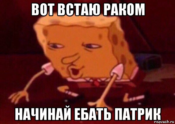 вот встаю раком начинай ебать патрик, Мем    Bettingmemes