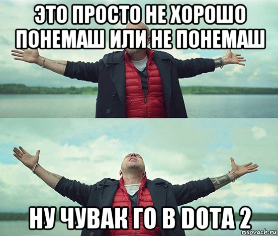 это просто не хорошо понемаш или не понемаш ну чувак го в dota 2, Мем Безлимитище