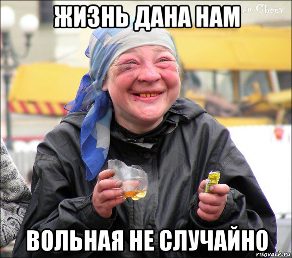 жизнь дана нам вольная не случайно