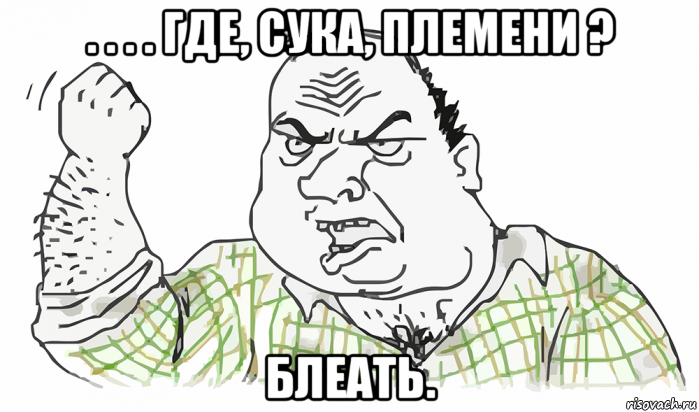 . . . . где, сука, племени ? блеать., Мем Будь мужиком