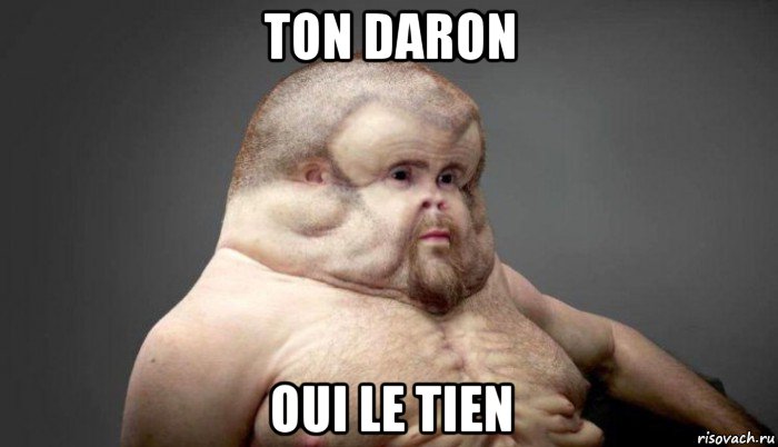 ton daron oui le tien, Мем  Человек который выживет в лбом ДТП