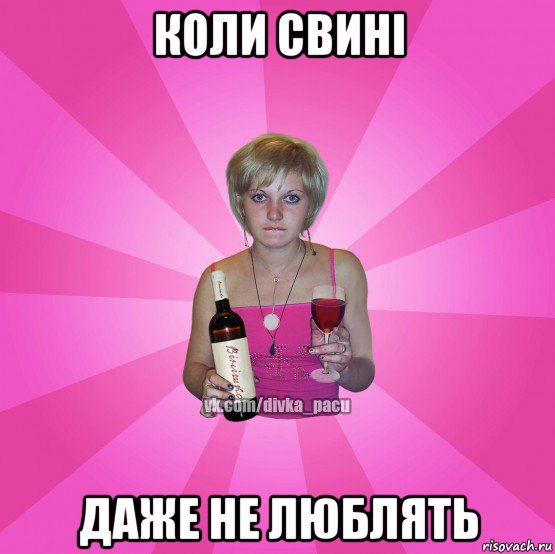 коли свині даже не люблять