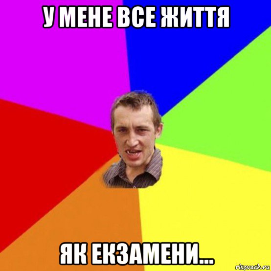 у мене все життя як екзамени...