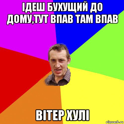 ідеш бухущий до дому,тут впав там впав вітер хулі, Мем Чоткий паца