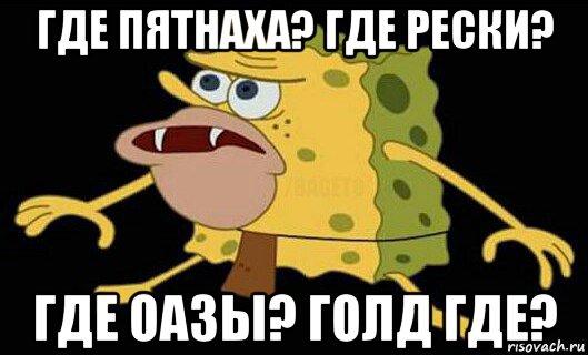 где пятнаха? где рески? где оазы? голд где?