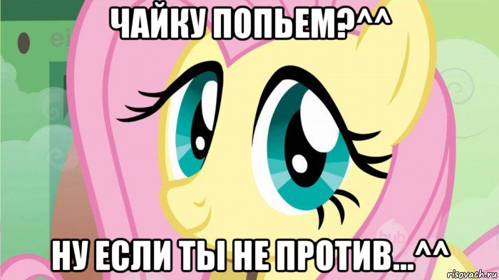 чайку попьем?^^ ну если ты не против...^^, Мем DONT TOUCH MY FLUTTERSHY SON OF 