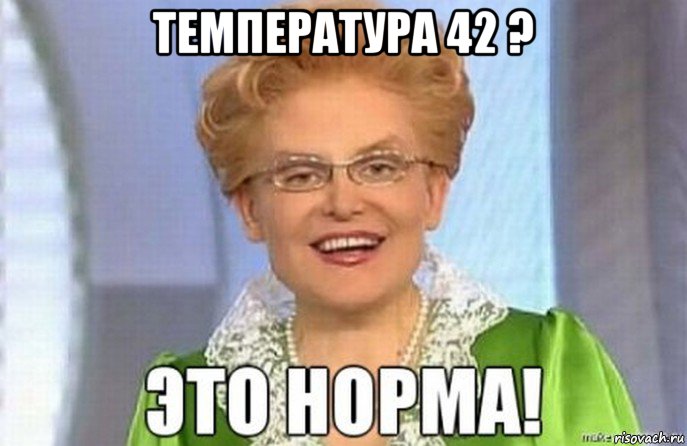 температура 42 ? 