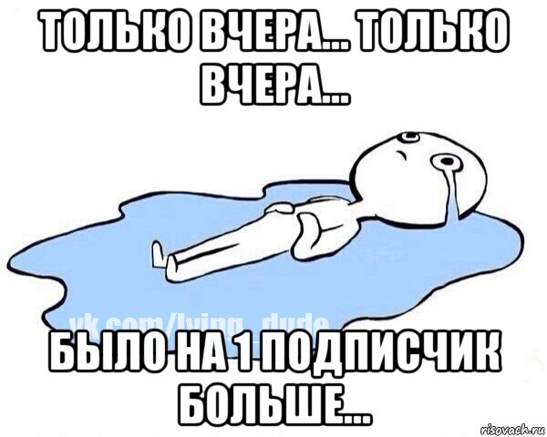 только вчера... только вчера... было на 1 подписчик больше..., Мем Этот момент когда