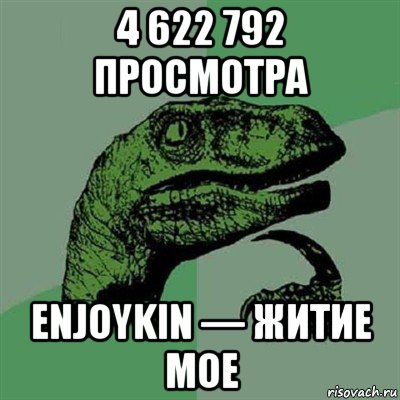 4 622 792 просмотра enjoykin — житие мое, Мем Филосораптор