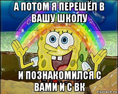а потом я перешёл в вашу школу и познакомился с вами и с вк, Мем Fuck logick