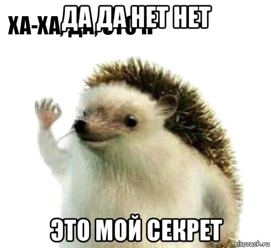 да да нет нет это мой секрет, Мем Ха-ха да это я