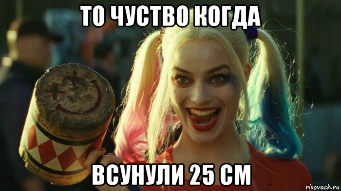 то чуство когда всунули 25 см, Мем    Harley quinn